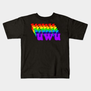 Rainbow UwU Kids T-Shirt